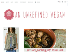 Tablet Screenshot of anunrefinedvegan.com